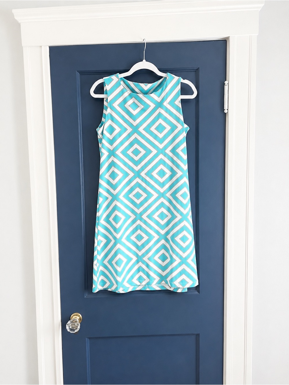 Mahi Gold Geometric Shift Dress – Size Medium